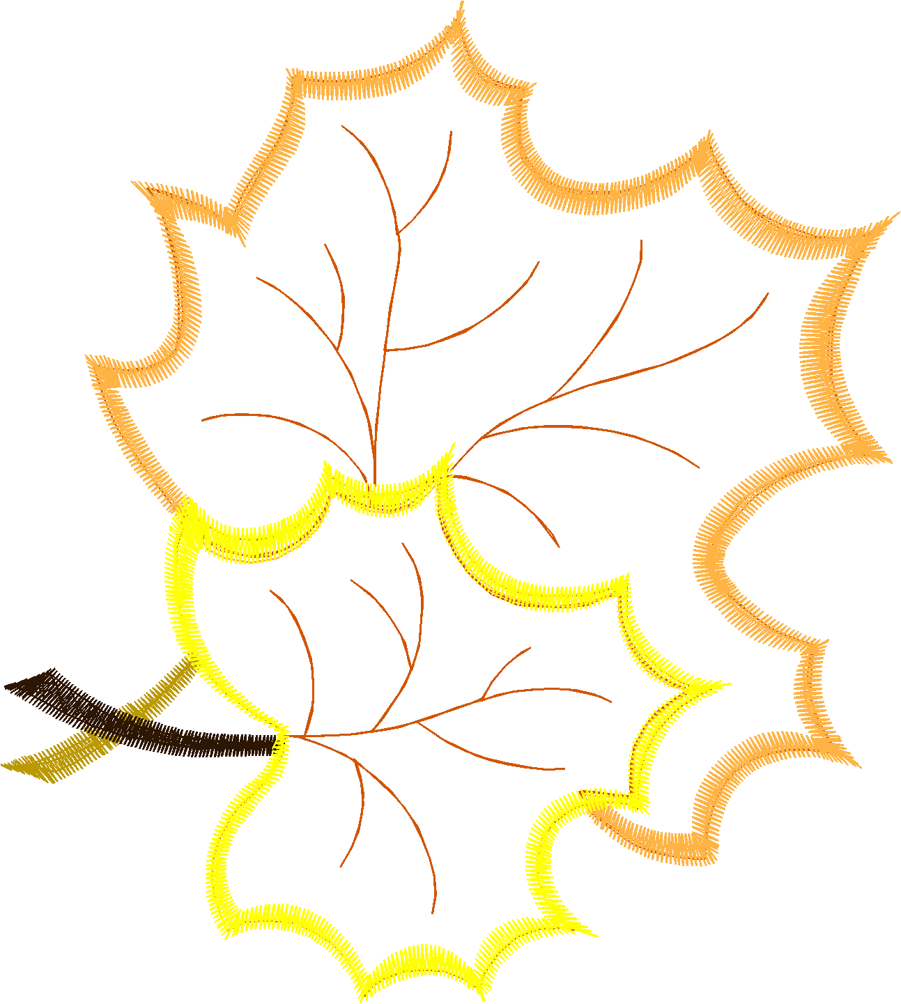 Large Openwork Fall Leaves