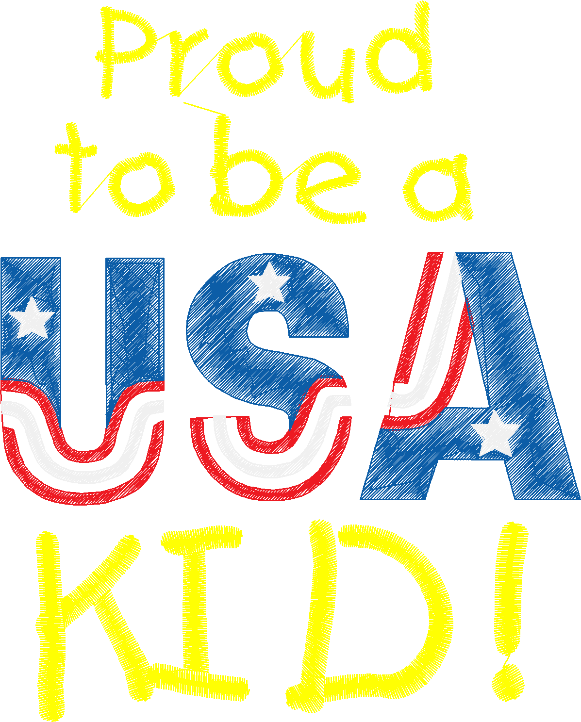 Patriotic proud usa kid