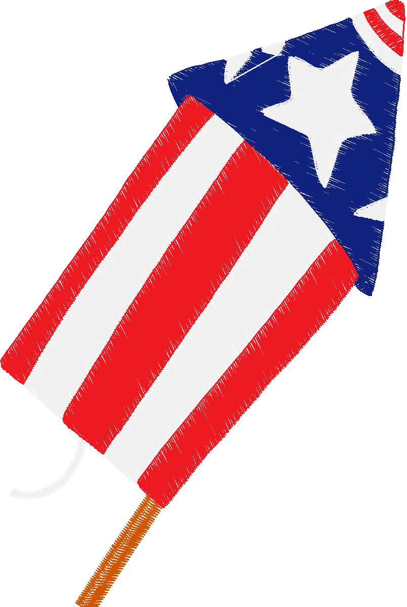Patriotic rocket