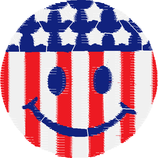 Patriotic usa smiley