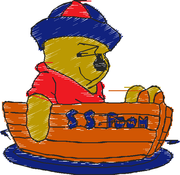Pooh In Boat